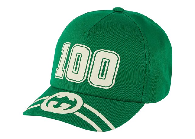 Kupakok Gucci 100 Baseball Velcro Strap Cap Green/White Zöld | 673081 4HAKR-3666