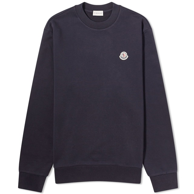 Pulóver Moncler Logo Sweatshirt Sötétkék | 8G000-72-809KR-778