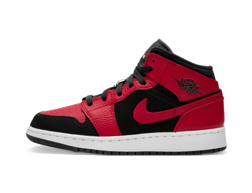 Sneakerek és cipők Jordan Air Jordan 1 Mid Black Gym Red (GS) 
Piros | 554725-054