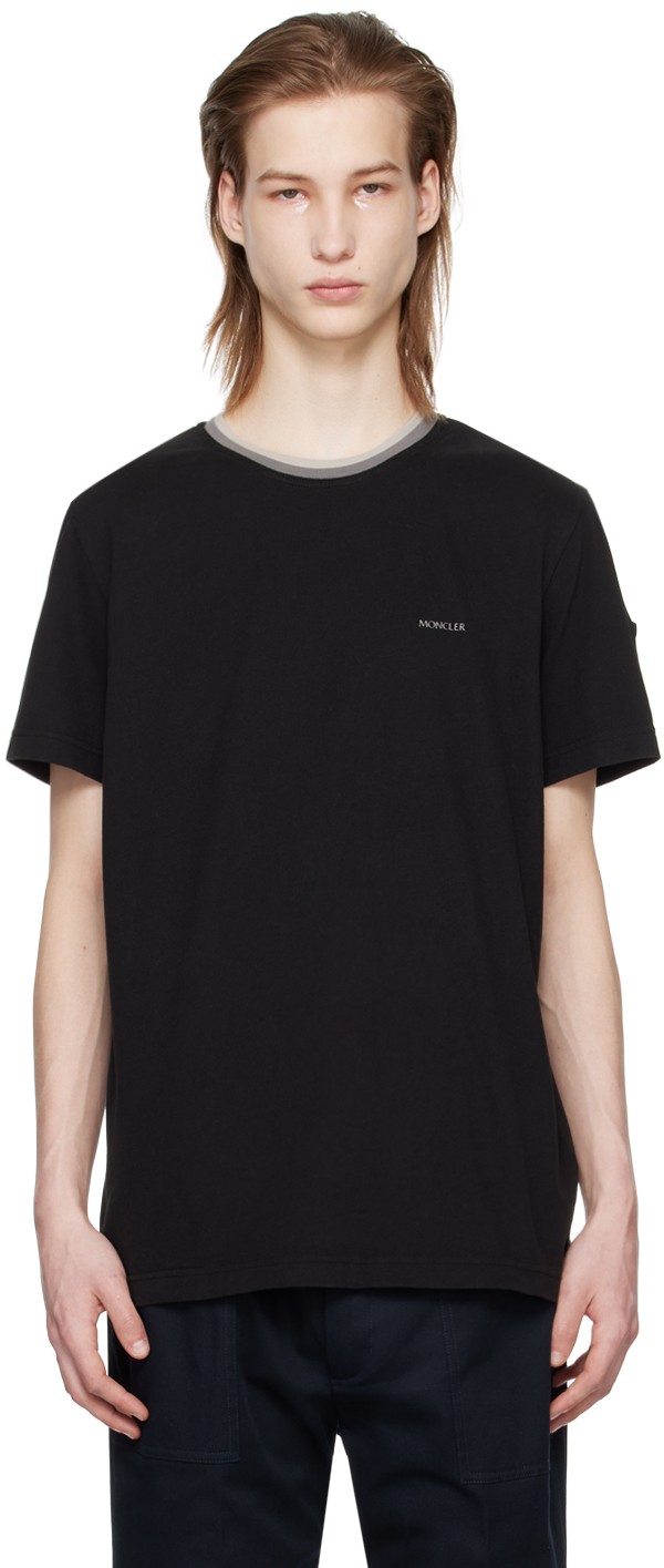Póló Moncler Bonded T-Shirt Fekete | J10918C0002389AHD, 0