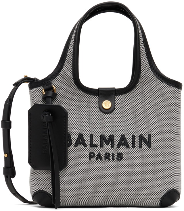 Vászontáskák Balmain B Army Grocery Bag Fekete | CN1FM872TMSY