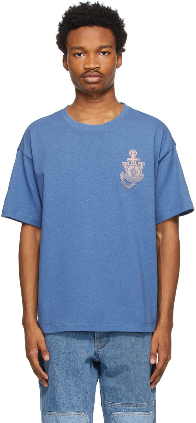 Póló Moncler Genius 1 JW Anderson Gradient Logo T-Shirt Kék | 8C000 - 10 - M1161