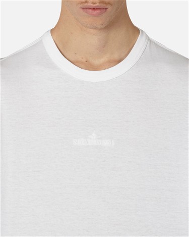 Póló Stone Island Garment Dyed Embroidered Logo T-Shirt Fehér | 801520457 V0001, 5