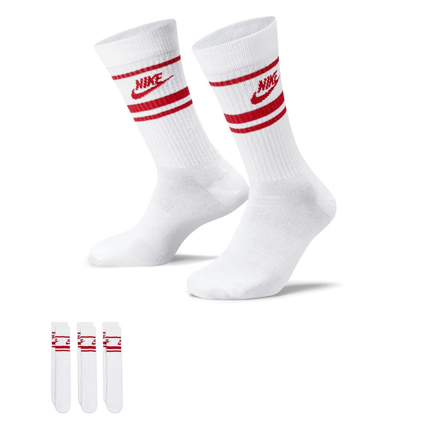 Fehérnemű és zoknik Nike Everyday Essential Crew 3-Pack Fehér | DX5089-102, 0