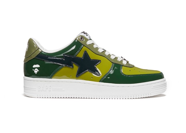 Sneakerek és cipők BAPE Bape Sta Low "Color Camo Combo Green" Zöld | 001FWH201046_GRN