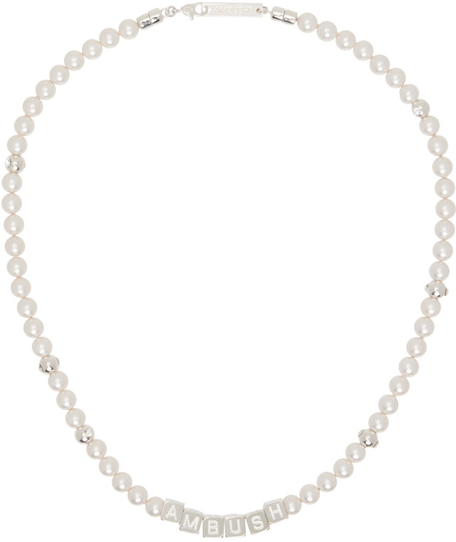 Nyakláncok és láncok Ambush Pearl Letterblock Necklace Szürke | BMOB004S24SIL0017200