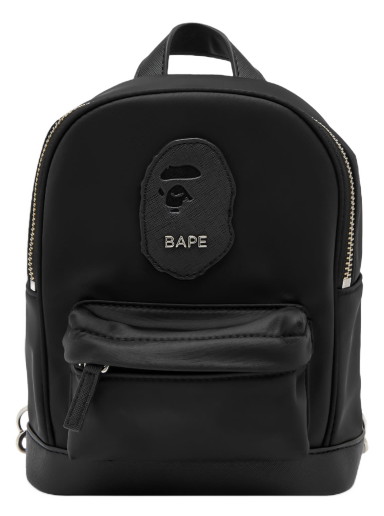 Hátizsákok BAPE Ape Head Patched Mini Back Pack Black Fekete | 001BAJ302004L-BLK