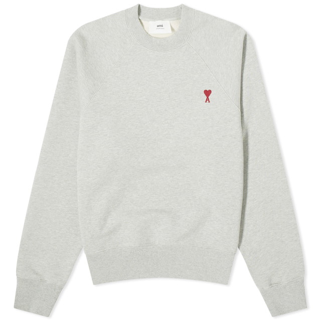 Sweatshirt AMI Paris Red Small De Coeur Sweatshirt Szürke | BFUSW005-747-951