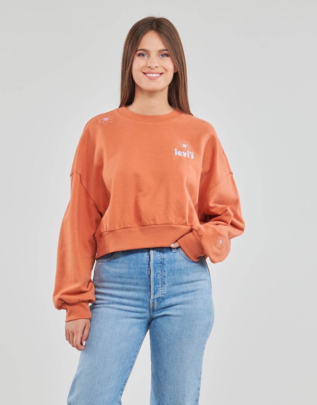 Sweatshirt Levi's GRAPHIC CROP PRISM CREW Sweatshirt 
Narancssárga | A2729-0003, 1