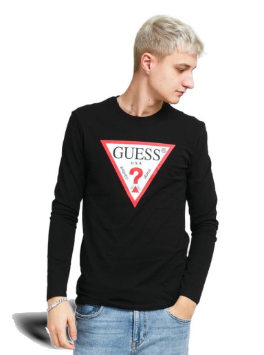 Póló GUESS Triangle Logo Tee Fekete | M1RI31I3Z11-JBLK