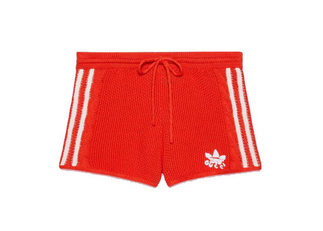 Rövidnadrág Gucci adidas x Knit Shorts Red 
Piros | 693835 XKCDJ 6429