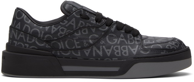 Sneakerek és cipők Dolce & Gabbana Black New Roma Sneakers Fekete | CS2036AM924
