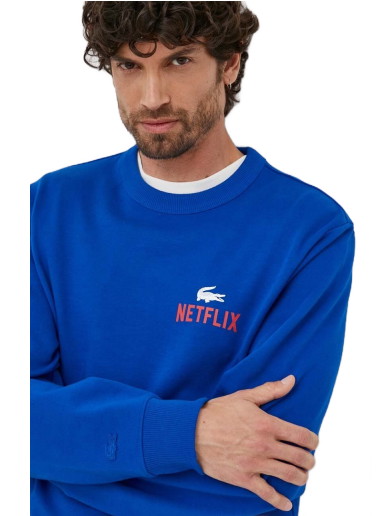 Sweatshirt Lacoste x Netflix Regular Fit Sweatshirt Sötétkék | SH7717