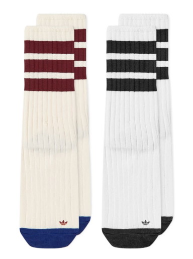 Zoknik és harisnyanadrágok adidas Originals Rifta Mid 2PP Socks Fehér | IB9170