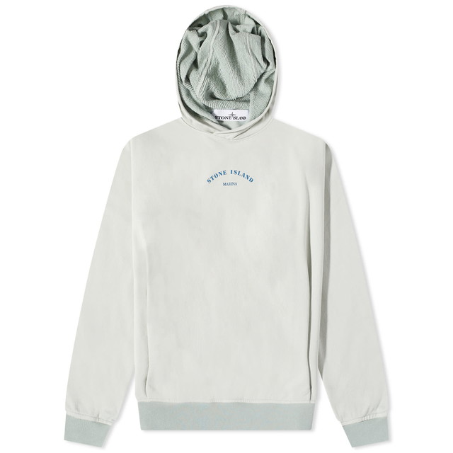 Sweatshirt Stone Island Marina Plated Dyed Popover Hoodie Kék | 7815650X2-V0041