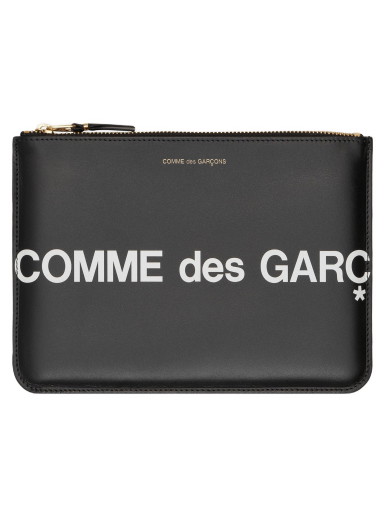 Pénztárca Comme des Garçons Huge Logo Pouch Fekete | SA5100HL 1