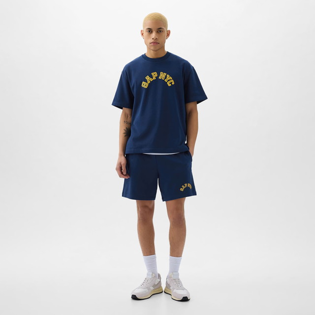 Rövidnadrág GAP Logo Shorts Pangea Blue Kék | 862308-01