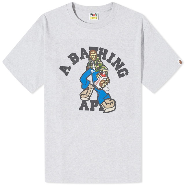 Póló BAPE A Bathing Ape Graffiti Character College T-Shirt Szürke | 001TEK301331M-GRY