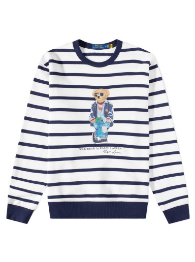 Sweatshirt Polo by Ralph Lauren Regatta Bear Stripe Crew Sweat Fehér | 710909723001