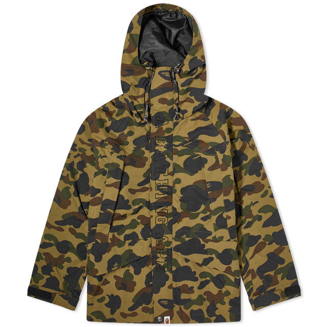 Dzsekik BAPE A Bathing Ape 1St Camo Snowboard Jacket Zöld | 001LJJ801009M-GRN