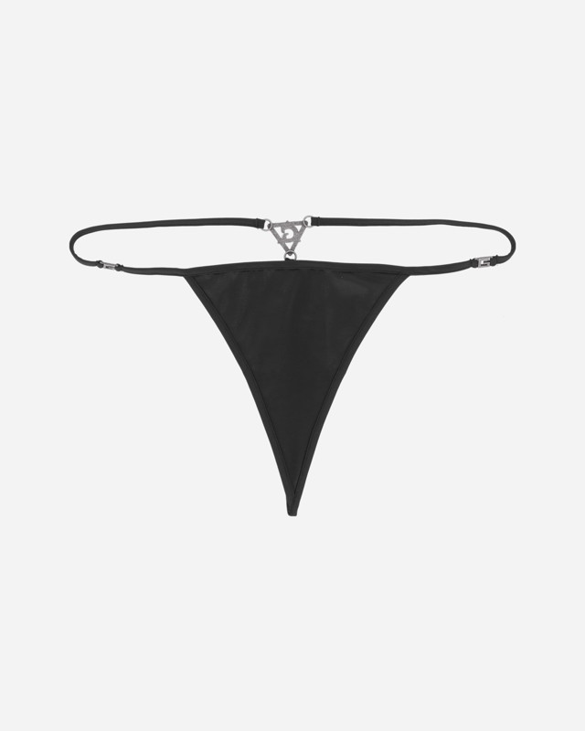 Fehérnemű és zoknik GUESS Triangle Thong Jet Black Fekete | W4GZ01KBBA0 JBLK