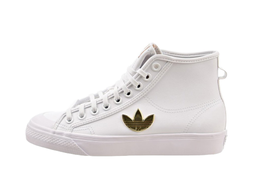 Sneakerek és cipők adidas Originals Nizza Trefoil Hi Cloud White Gold Metallic W Fehér | H01134