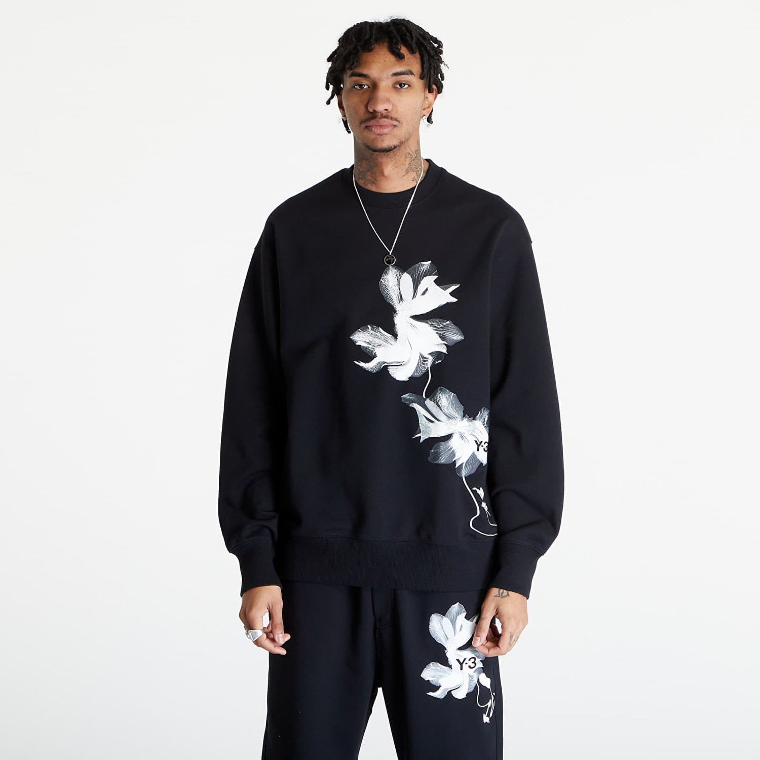 Sweatshirt Y-3 Graphic French Terry Crewneck Sweatshirt UNISEX Fekete | IN4337, 0