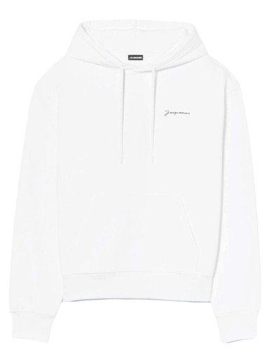 Sweatshirt Jacquemus Le Sweatshirt Brode Embroidered Logo Hoodie Fehér | 216JS300-2210 100