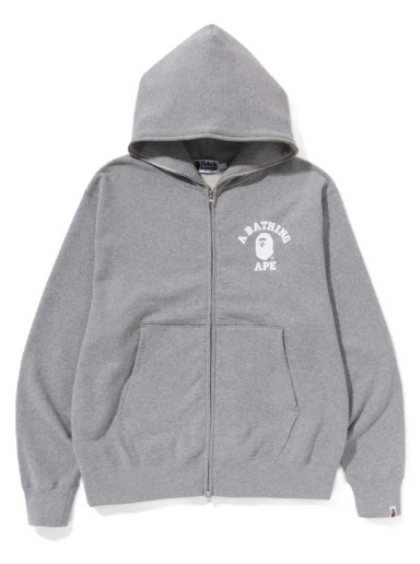 Sweatshirt BAPE College Relaxed Fit Full Zip Hoodie Szürke | 1J30-115-018