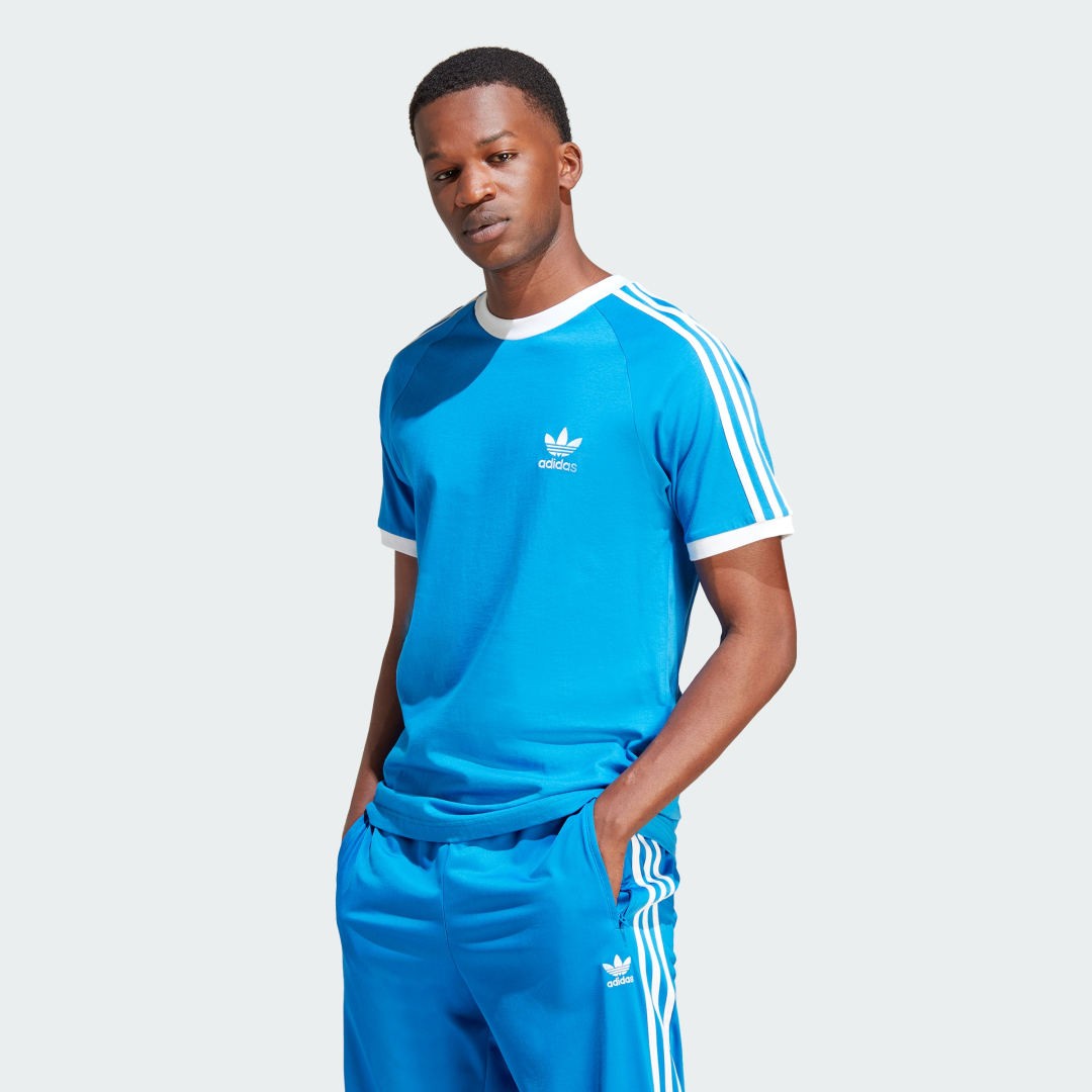 Póló adidas Originals Adicolor Classics 3-Stripes Tee Kék | IN7745, 0