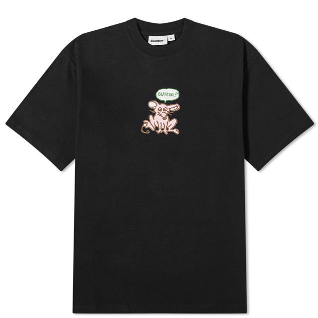 Póló Butter Goods Rodent T-Shirt Fekete | BUTTERQ1240027