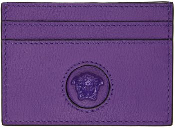 Versace Purple 'La Medusa' Card Holder DP3I057_DVIT2T_1LB3V