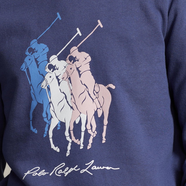 Sweatshirt Polo by Ralph Lauren Polo Ralph Lauren Big Pony Cotton-Blend Fleece Sötétkék | 710909590001