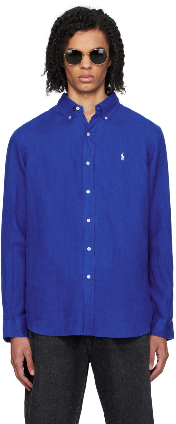 Ing Polo by Ralph Lauren Blue Lightweight Shirt Kék | 710791449034