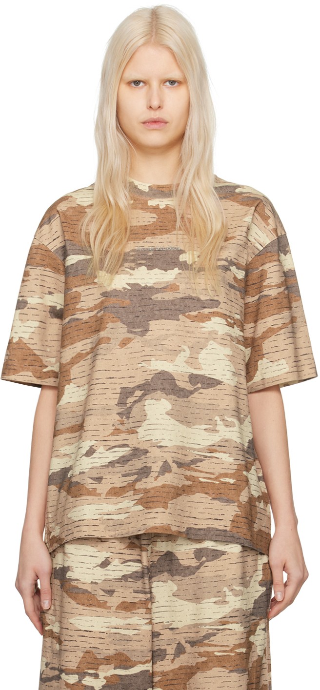 Póló Acne Studios Camouflage T-Shirt Bézs | BL0374-, 0