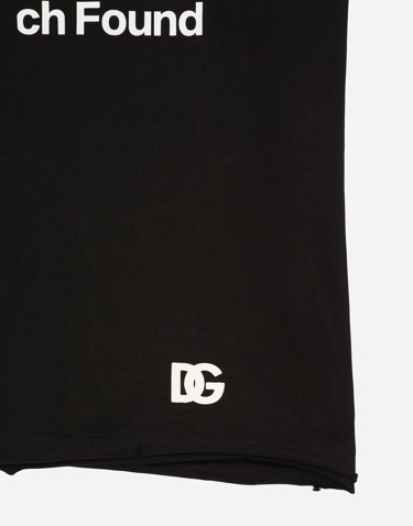 Póló Dolce & Gabbana Short-sleeved Banana-tree-print T-shirt Fekete | G8RI4TG7K7NN0000, 3