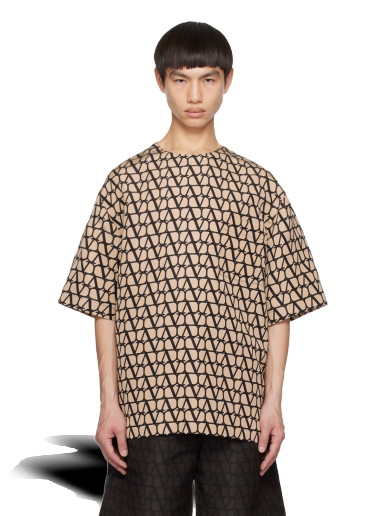 Póló Valentino Printed T-Shirt Bézs | 2V0CJI209D0