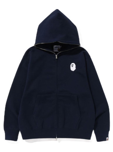 Sweatshirt BAPE A Bathing Ape Relaxed Fit Full Zip Hoodie Sötétkék | 1J30-115-003