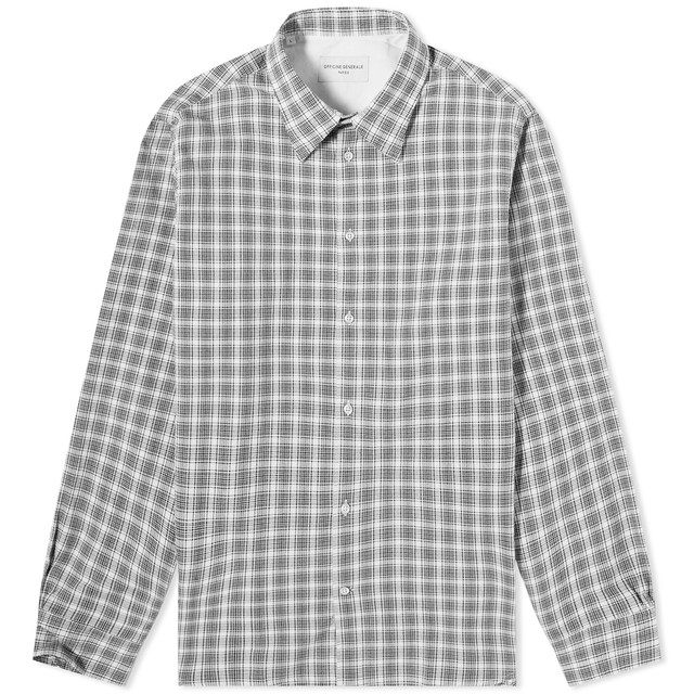 Ing Officine Générale Giacomo Cotton Check Shirt Szürke | W23MSHI010