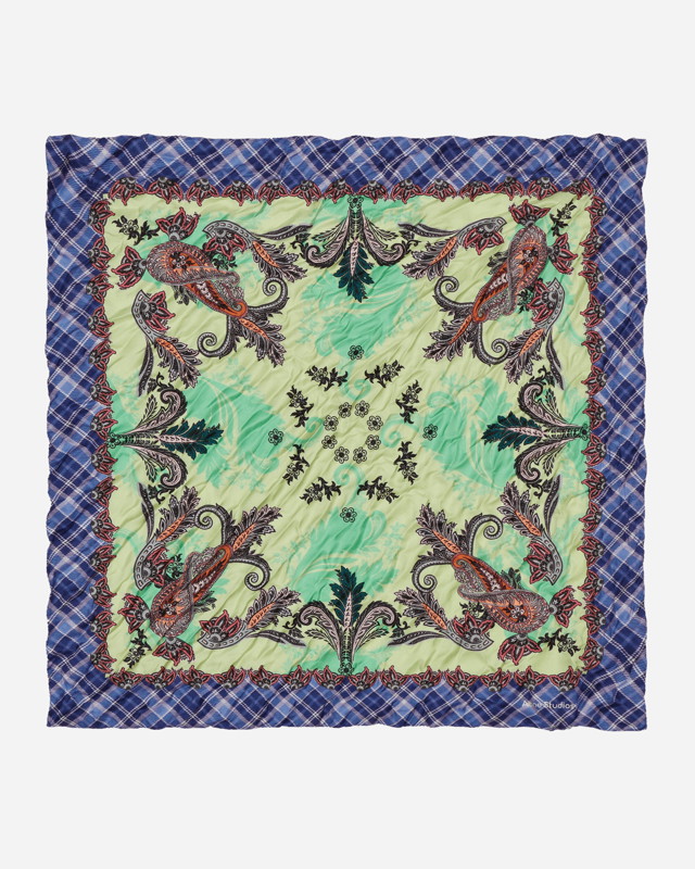 Sálak és kendők Acne Studios Printed Silk Bandana Zöld | CA0274- ALG