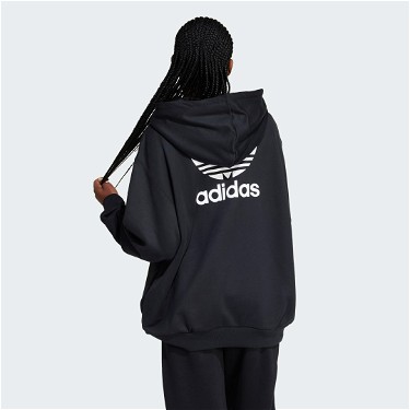 Sweatshirt adidas Originals Trefoil Oversized Hoodie Fekete | IU2409, 2