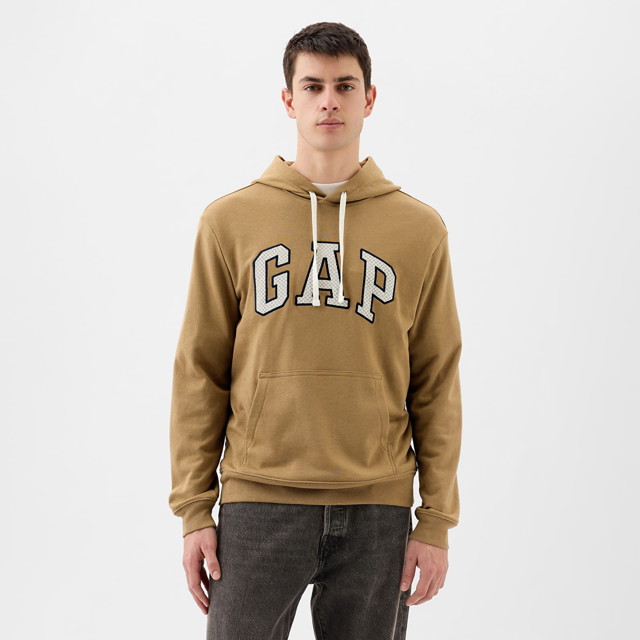 Sweatshirt GAP French Terry Pullover Logo Hoodie Perfect Khaki Zöld | 868458-00