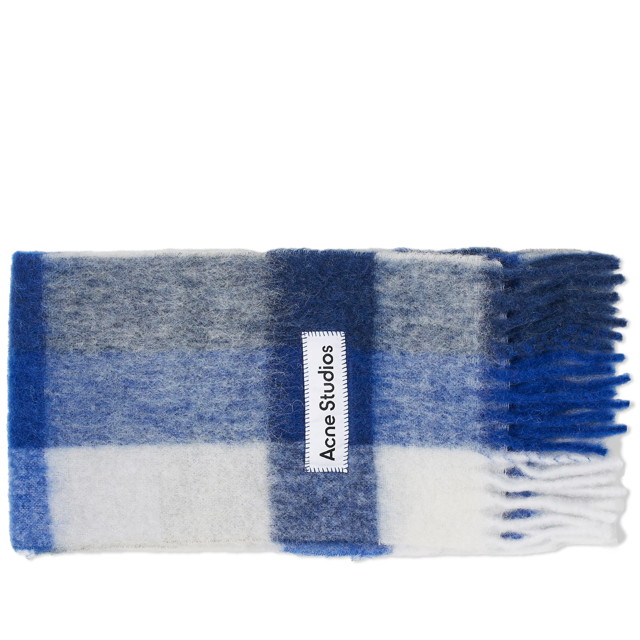 Sálak és kendők Acne Studios Vally Check Scarf Kék | CA0084-DL7