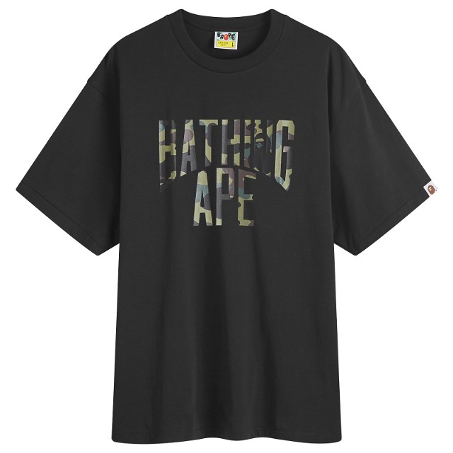 Póló BAPE A Bathing Ape 1st Camo NYC Logo T-Shirt Fekete | 001TEK301011M-BLK