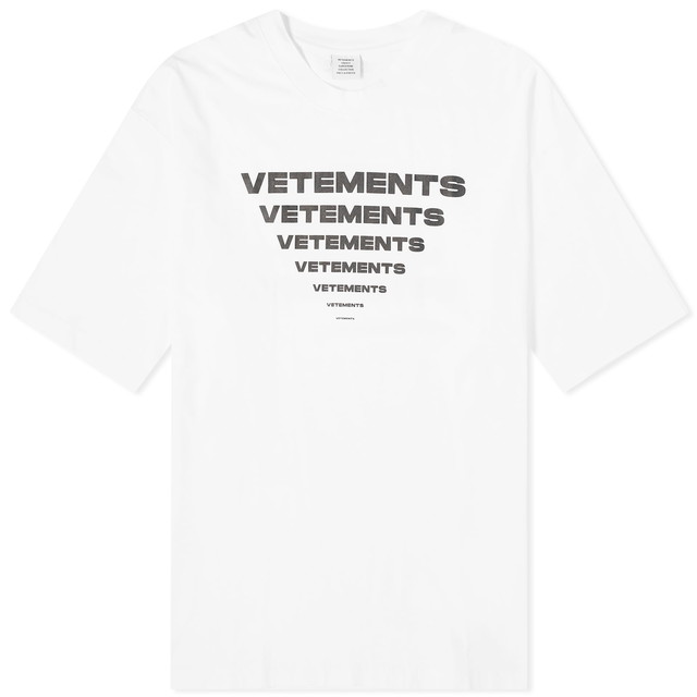 Póló VETEMENTS Pyramid Logo T-Shirt Fehér | UE64TR140W