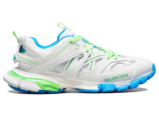 Sneakerek és cipők Balenciaga Track White Green (Women's) Szürke | 542436-W3AC4-9034