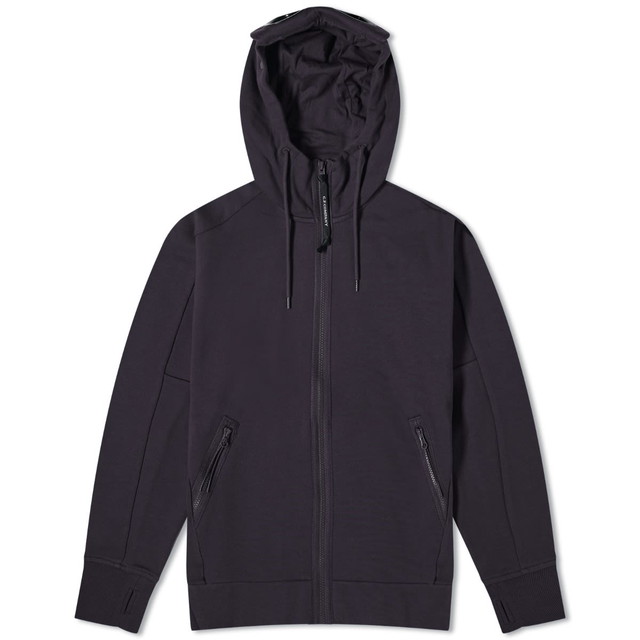 Sweatshirt C.P. Company Diagonal Raised Fleece Goggle Zipped Hoodie Sötétkék | CMSS082A-005086W-888