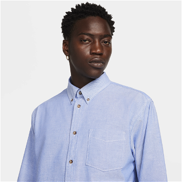 Ing Nike Life Long-Sleeve Oxford Button-Down Shirt Kék | FN3125-101, 2