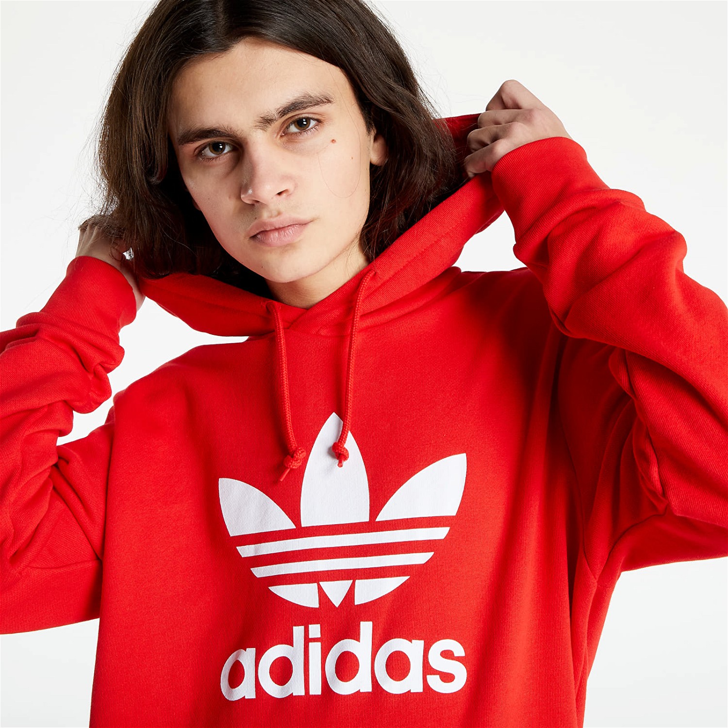 Sweatshirt adidas Originals Trefoil Hoodie 
Piros | HE9500, 1