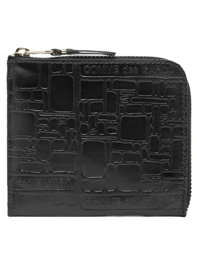Pénztárca Comme des Garçons Embossed Logo Wallet Fekete | SA3100EL-1